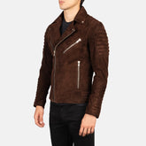 Konis Mocha Suede Biker Jacket